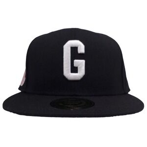 Homestead Grays Rings & Crowns NLB Fitted 7 1/2 Flatbill Hat Cap 3D Logo NWT
